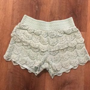 Justice mint green shorts